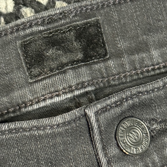 Mother The Hustler Ankle Fray Jeans Womens 28 Black High Rise Stretch Denim - Picture 3 of 7